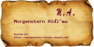 Morgenstern Alóma névjegykártya